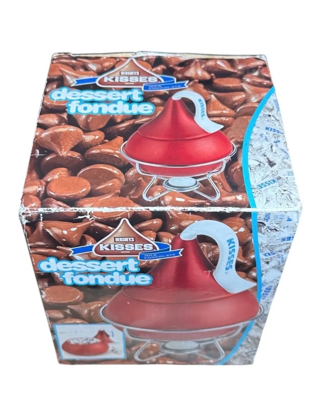 Hershey's Kisses Dessert Fondue - Red Fondue Pot